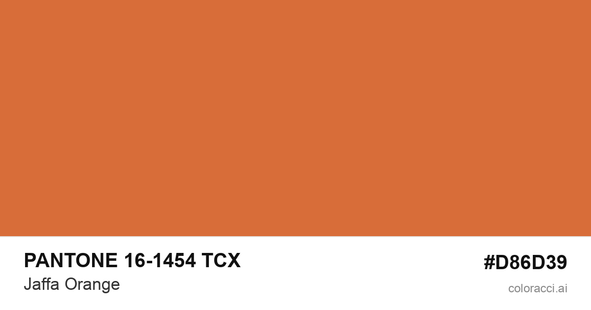 PANTONE 16-1454 TCX Jaffa Orange color swatch #D86D39