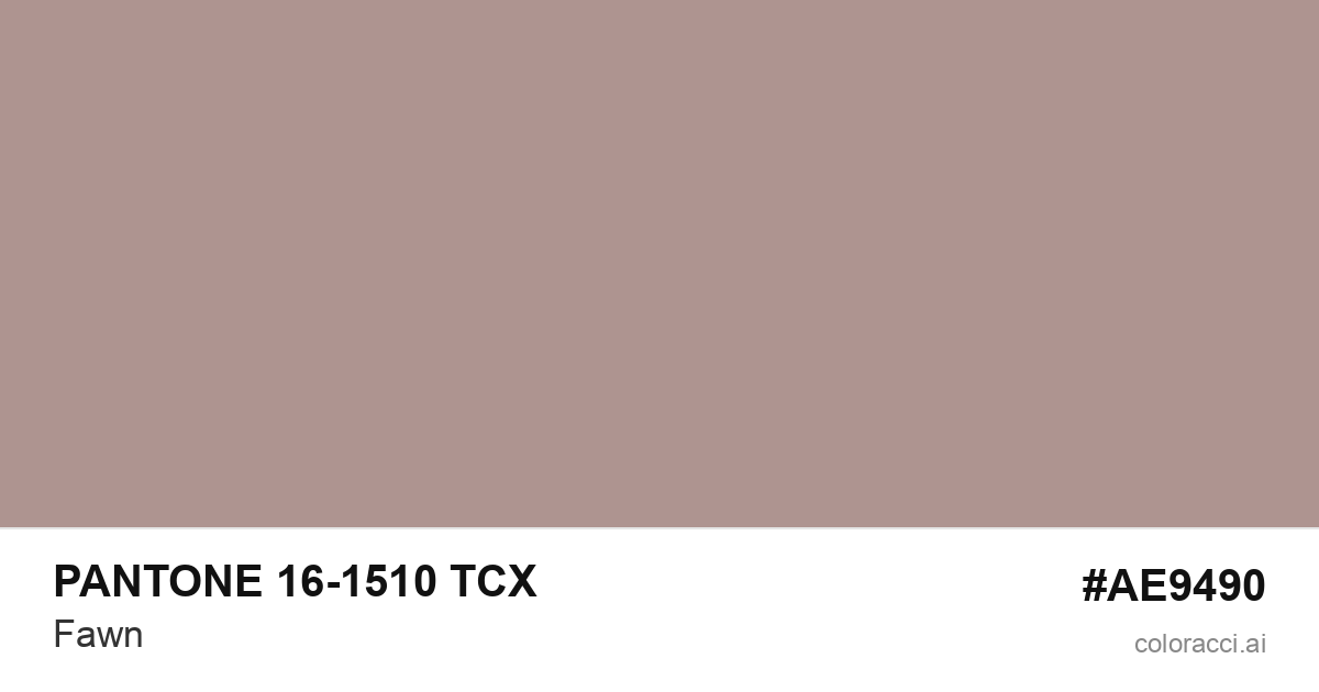 PANTONE 16-1510 TCX Fawn color swatch #AE9490