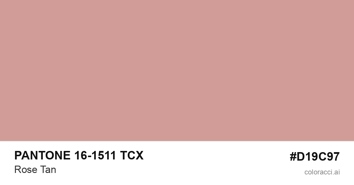 PANTONE 16-1511 TCX Rose Tan color swatch #D19C97