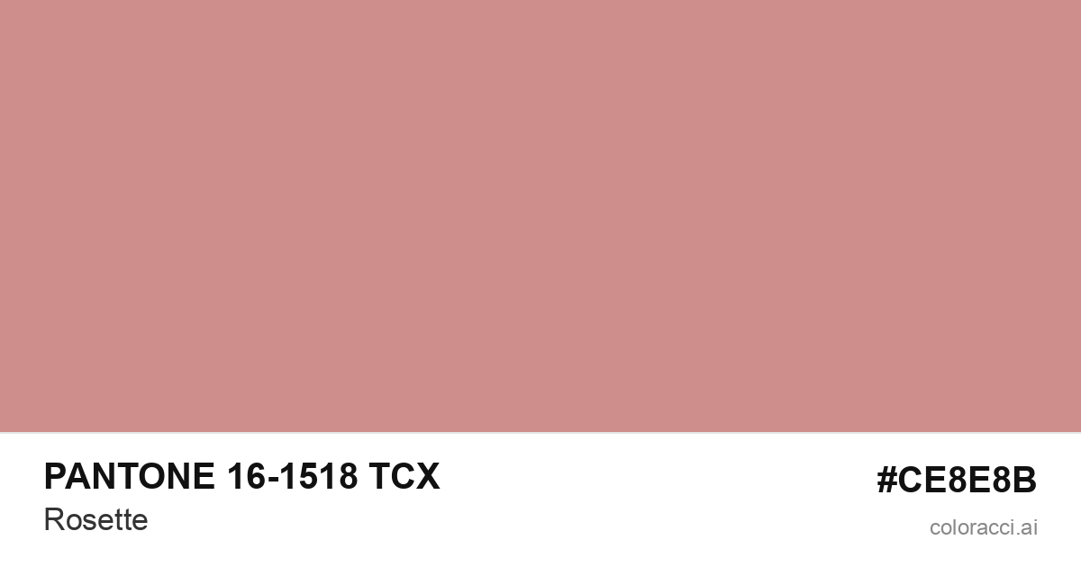 PANTONE 16-1518 TCX Rosette color swatch #CE8E8B