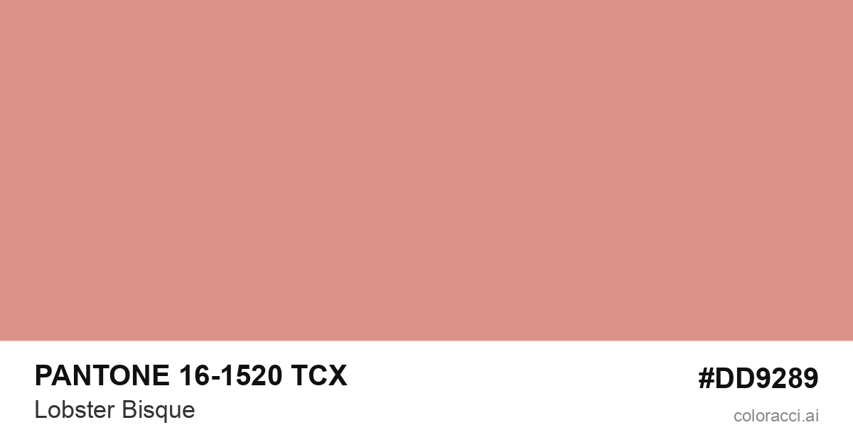 PANTONE 16-1520 TCX Lobster Bisque color swatch #DD9289