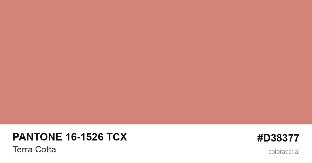 PANTONE 16-1526 TCX Terra Cotta color swatch #D38377