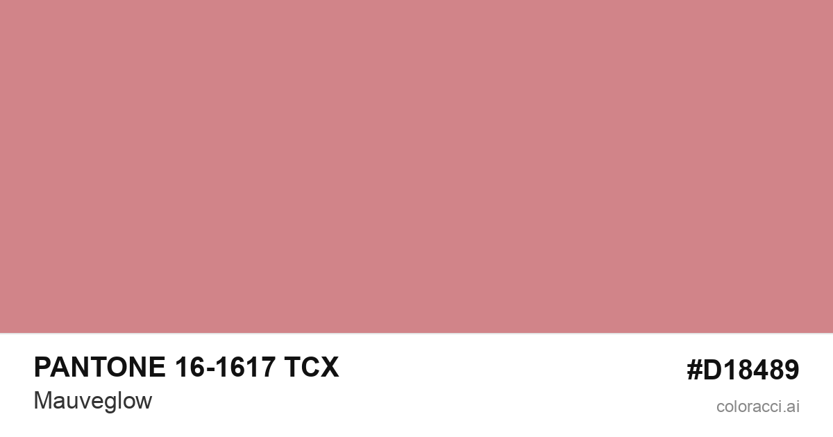 PANTONE 16-1617 TCX Mauveglow color swatch #D18489
