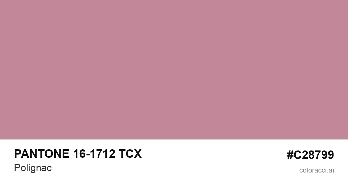 PANTONE 16-1712 TCX Polignac color swatch #C28799