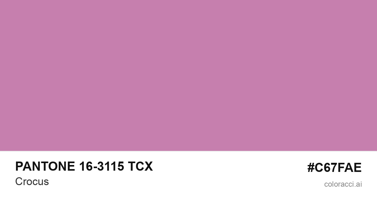 PANTONE 16-3115 TCX Crocus color swatch #C67FAE