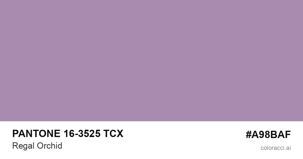PANTONE 16-3525 TCX Regal Orchid color swatch #A98BAF