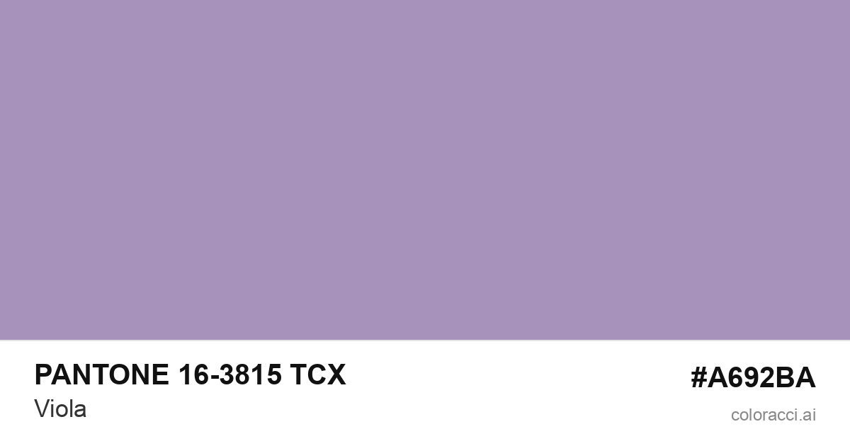 PANTONE 16-3815 TCX Viola color swatch #A692BA