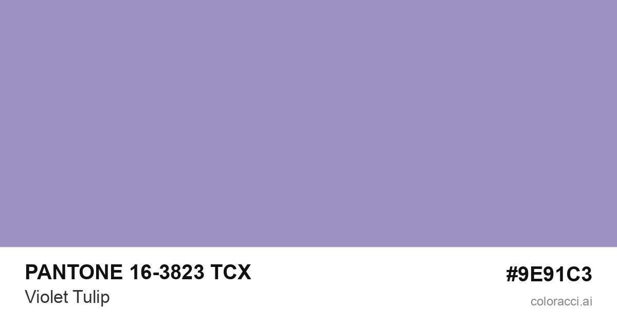 PANTONE 16-3823 TCX Violet Tulip color swatch #9E91C3
