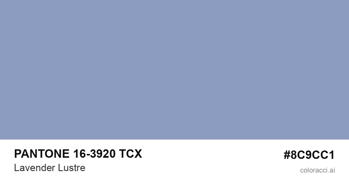 PANTONE 16-3920 TCX Lavender Lustre color swatch #8C9CC1
