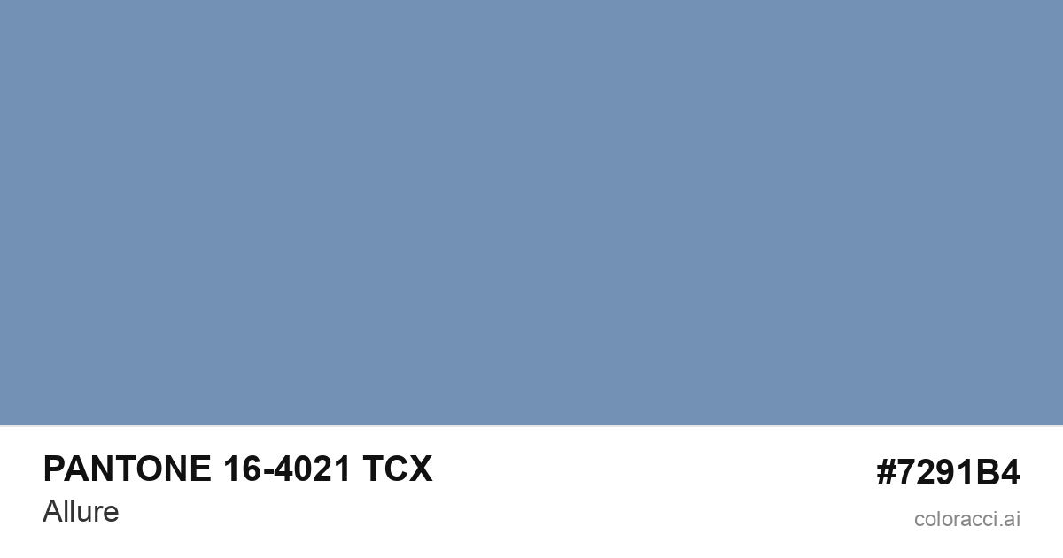 PANTONE 16-4021 TCX Allure color swatch #7291B4