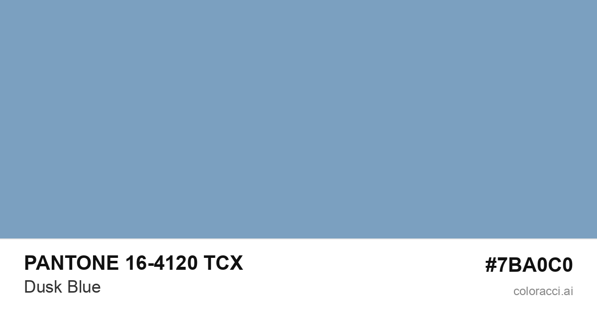 PANTONE 16-4120 TCX Dusk Blue color swatch #7BA0C0