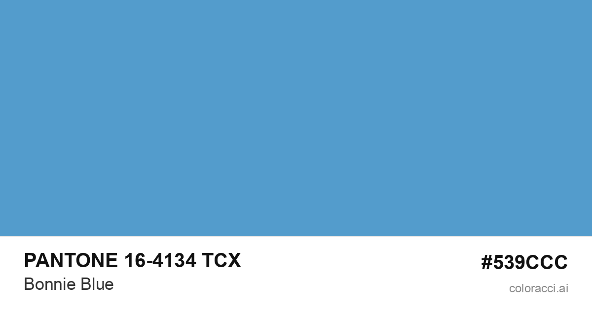 PANTONE 16-4134 TCX Bonnie Blue color swatch #539CCC