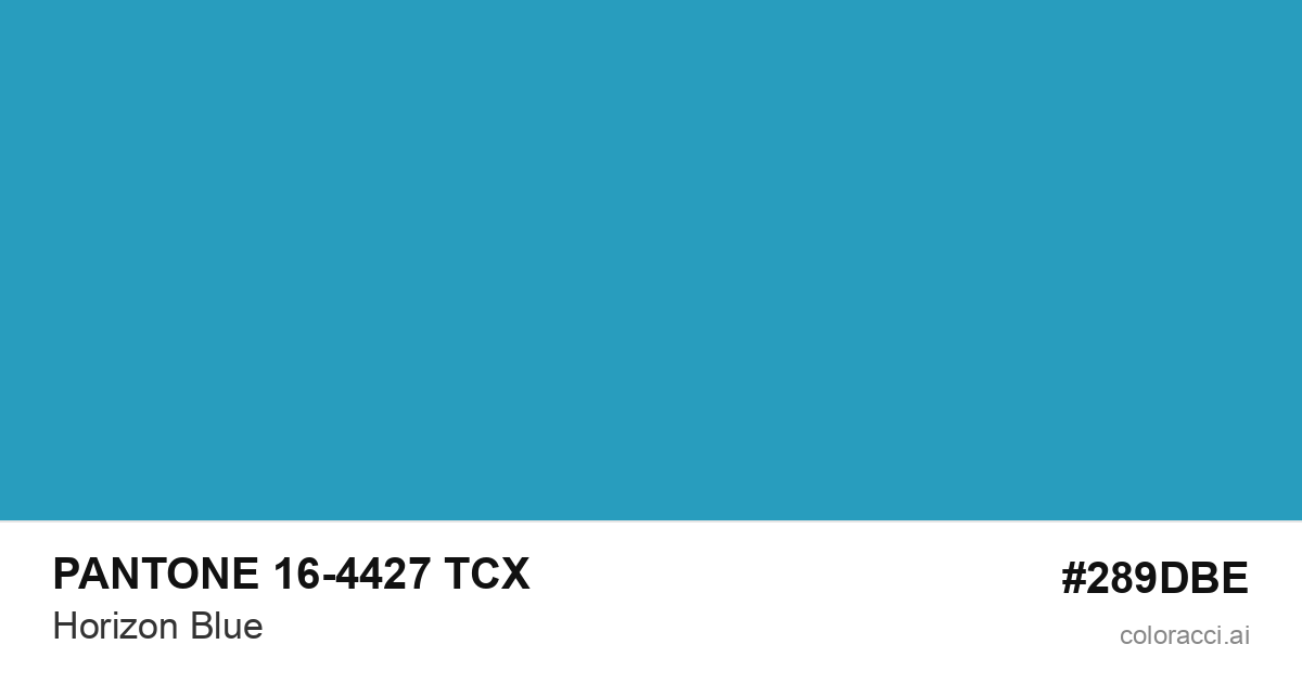 PANTONE 16-4427 TCX Horizon Blue color swatch #289DBE