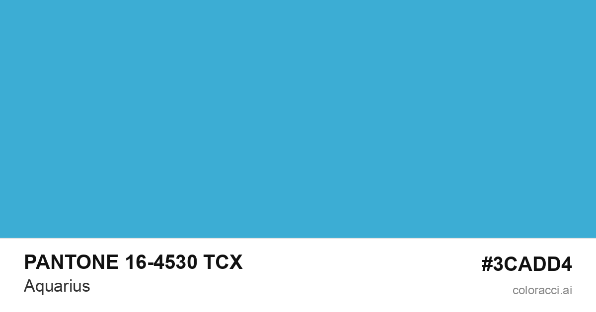 PANTONE 16-4530 TCX Aquarius color swatch #3CADD4