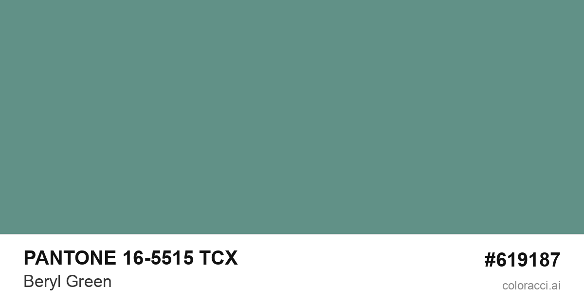 PANTONE 16-5515 TCX Beryl Green color swatch #619187