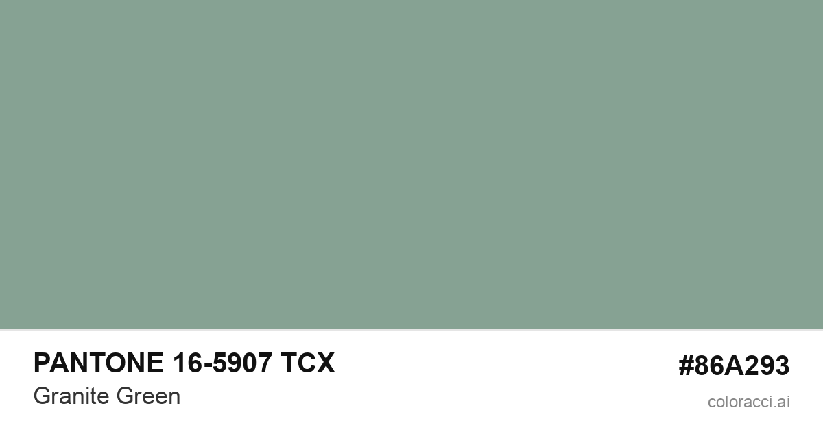 PANTONE 16-5907 TCX Granite Green color swatch #86A293