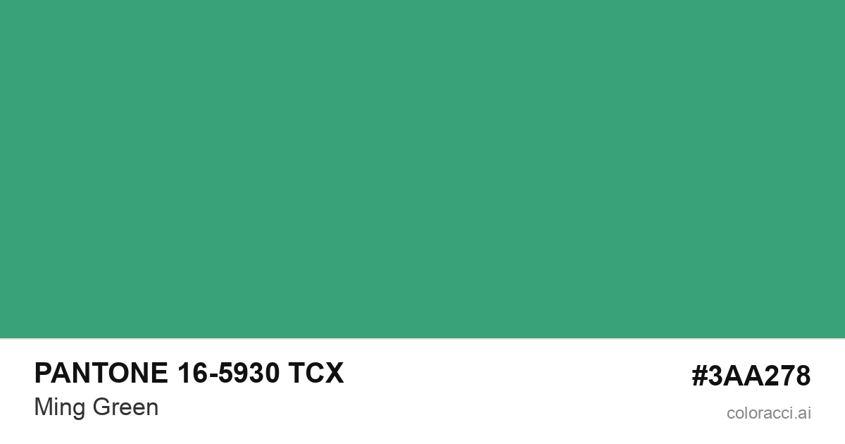 PANTONE 16-5930 TCX Ming Green color swatch #3AA278