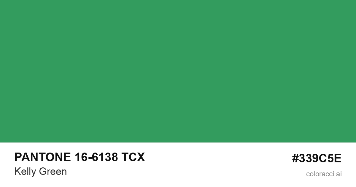 PANTONE 16-6138 TCX Kelly Green color swatch #339C5E