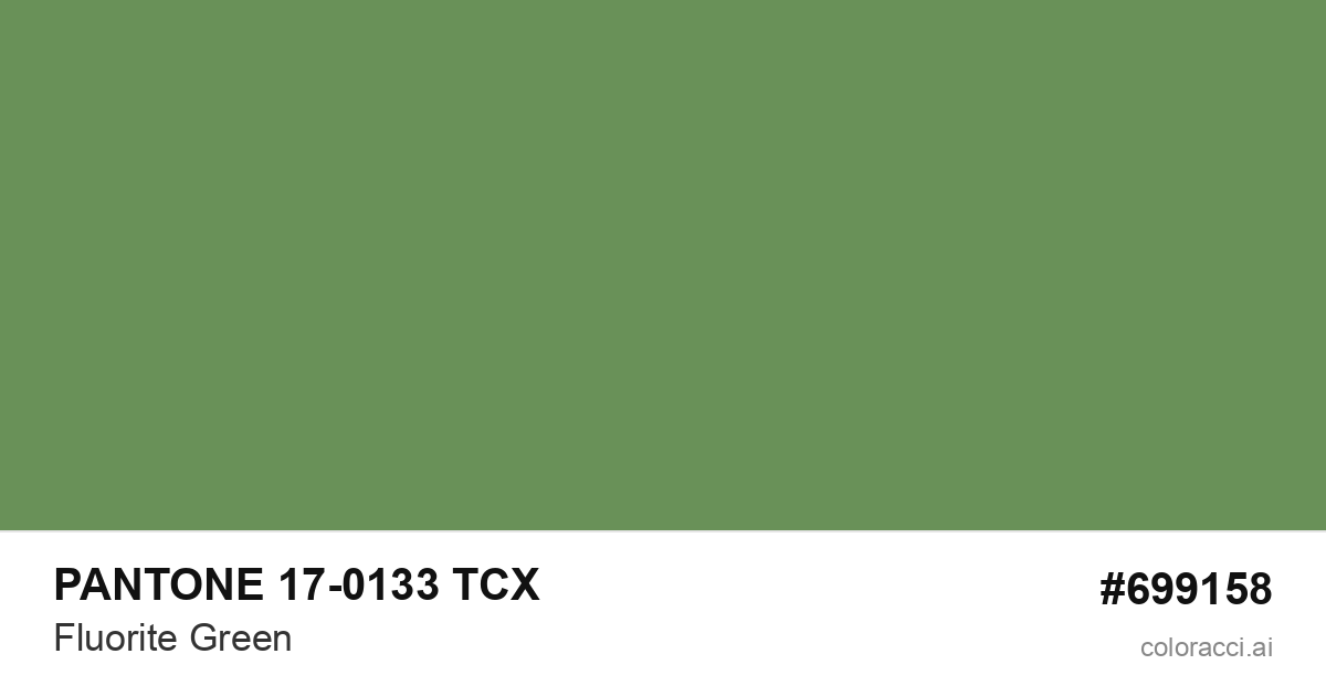 PANTONE 17-0133 TCX Fluorite Green color swatch #699158