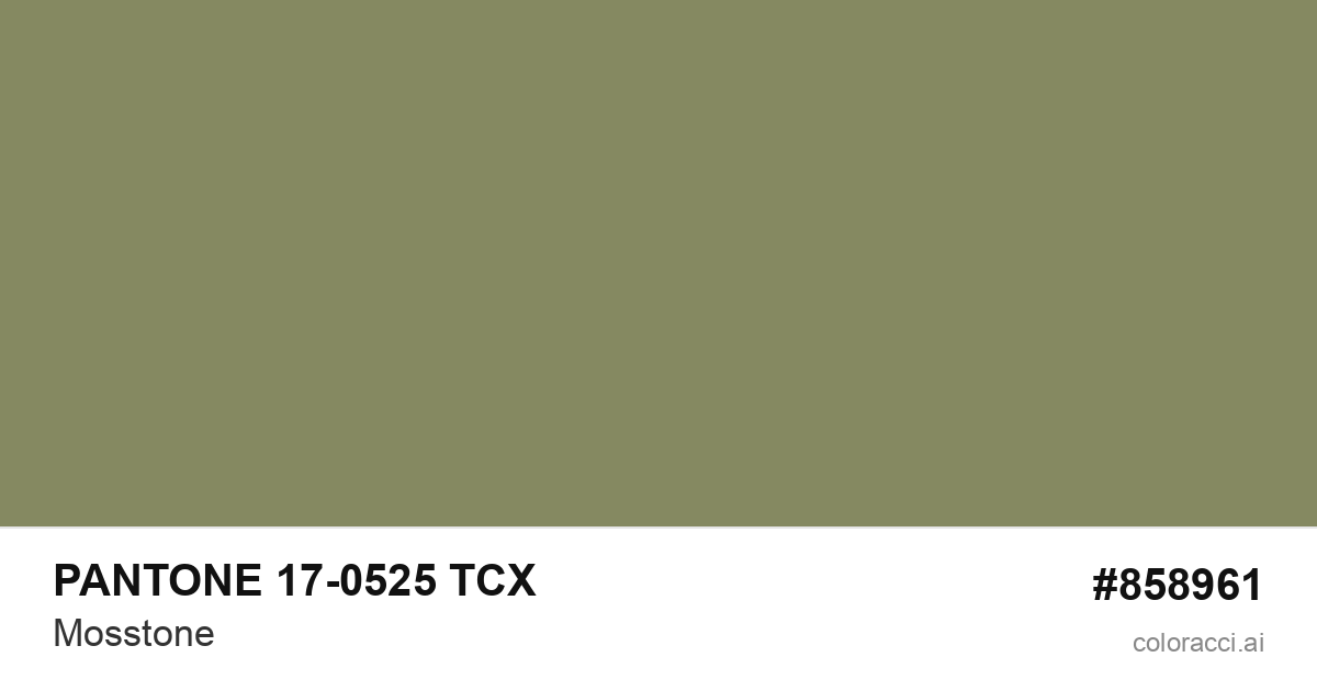 PANTONE 17-0525 TCX Mosstone color swatch #858961