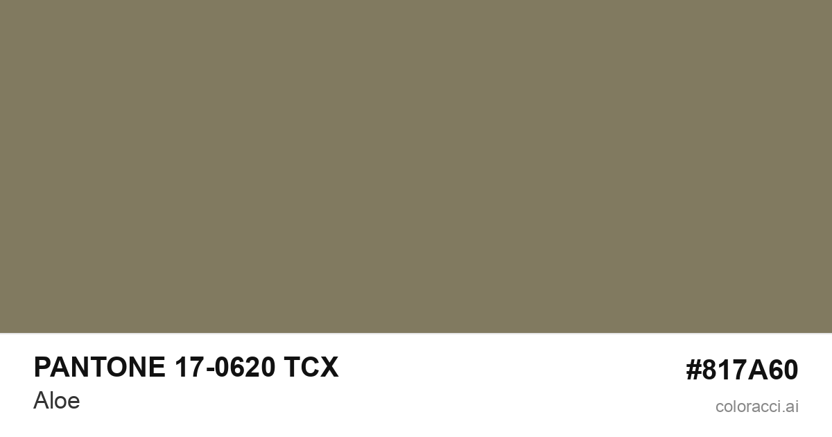 PANTONE 17-0620 TCX Aloe color swatch #817A60
