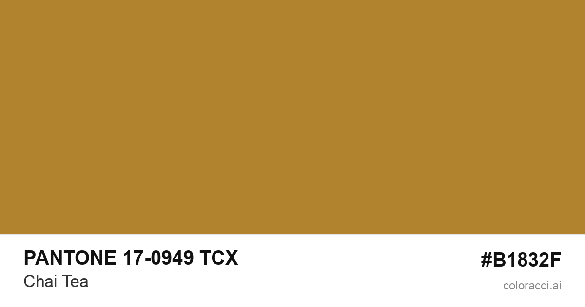 PANTONE 17-0949 TCX Chai Tea color swatch #B1832F