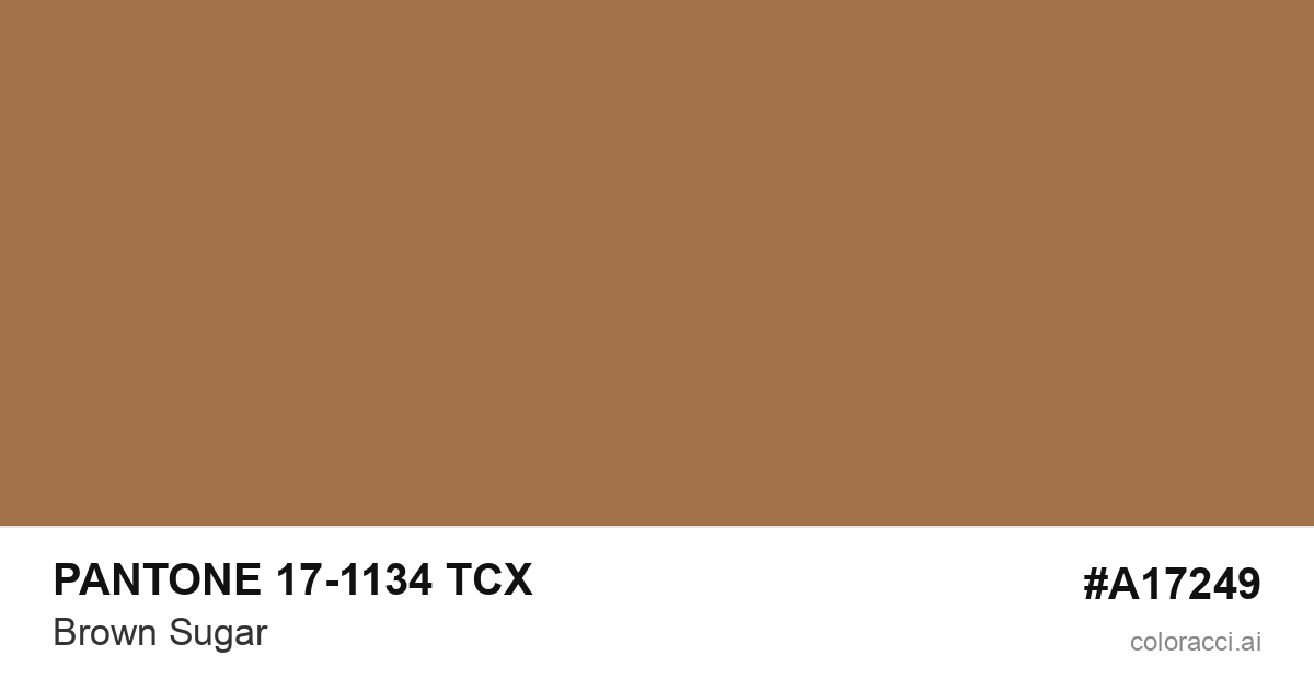 PANTONE 17-1134 TCX Brown Sugar color swatch #A17249