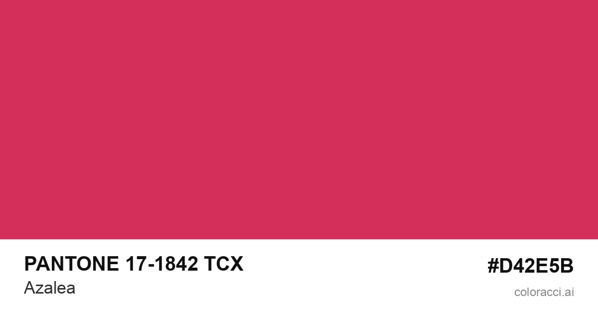 PANTONE 17-1842 TCX Azalea color swatch #D42E5B