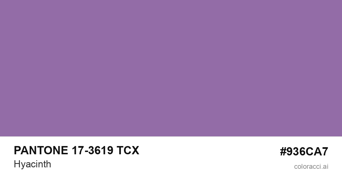 PANTONE 17-3619 TCX Hyacinth color swatch #936CA7