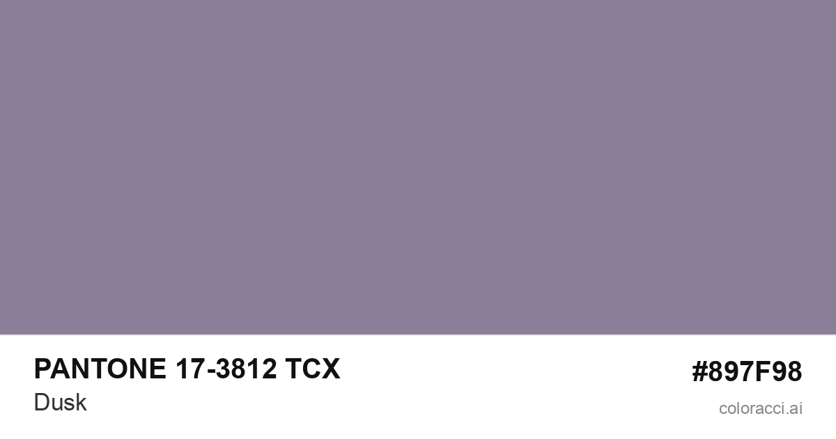 PANTONE 17-3812 TCX Dusk color swatch #897F98