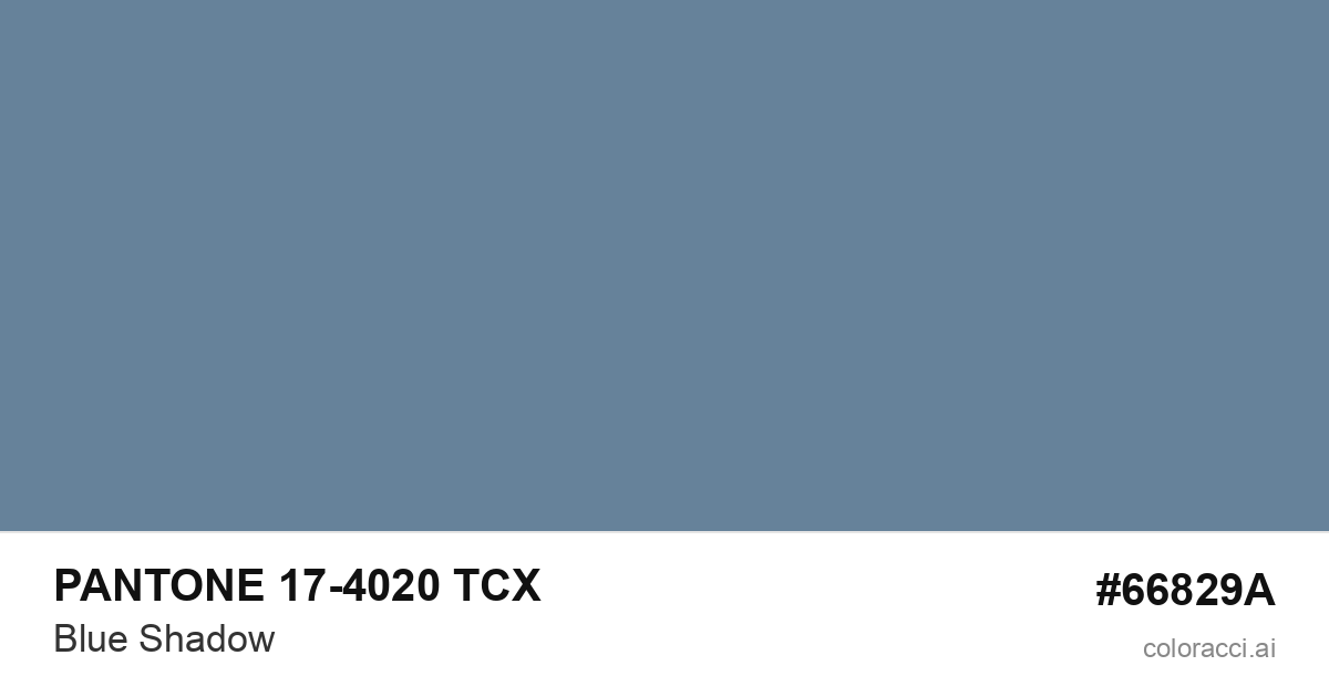 PANTONE 17-4020 TCX Blue Shadow color swatch #66829A