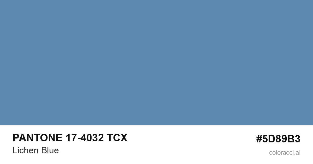 PANTONE 17-4032 TCX Lichen Blue color swatch #5D89B3