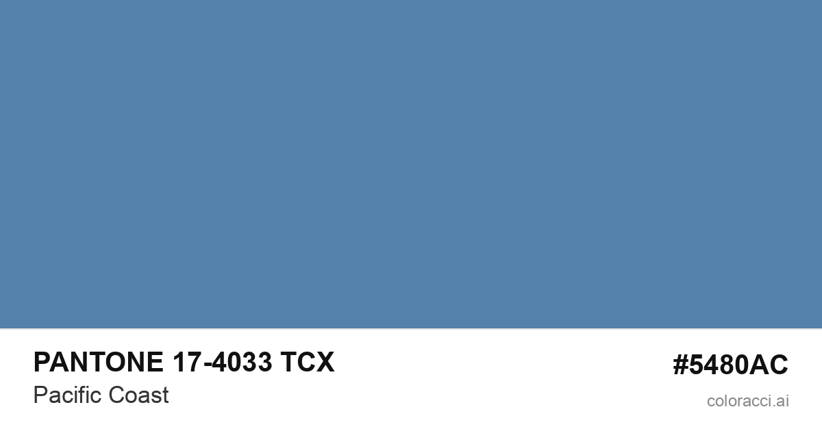 PANTONE 17-4033 TCX Pacific Coast color swatch #5480AC