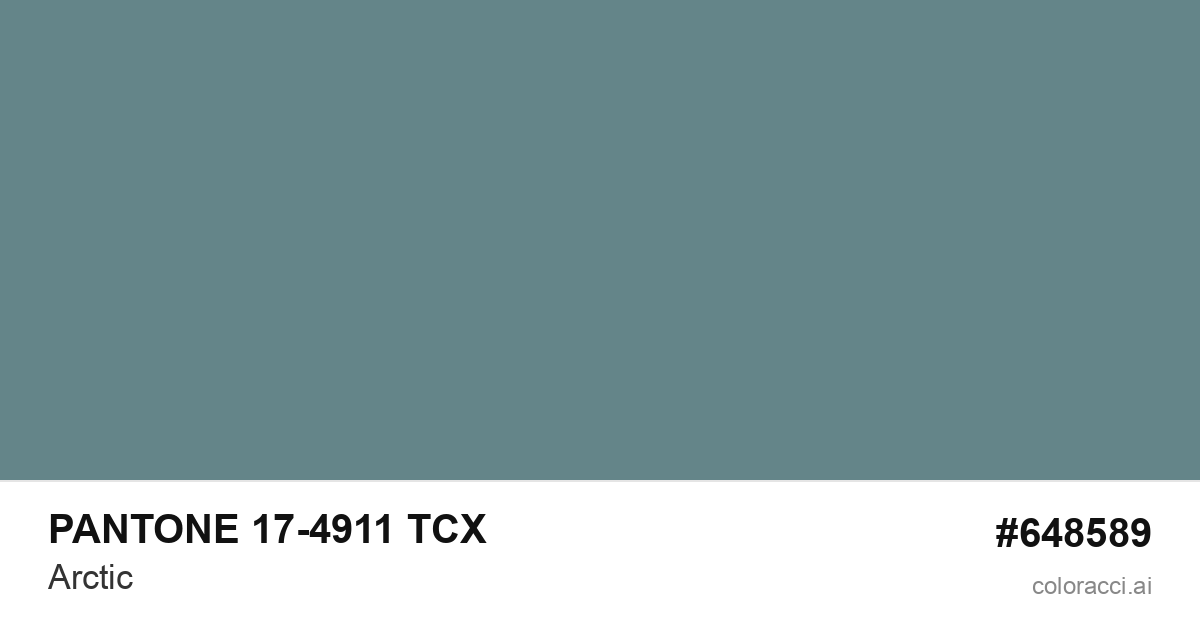 PANTONE 17-4911 TCX Arctic color swatch #648589