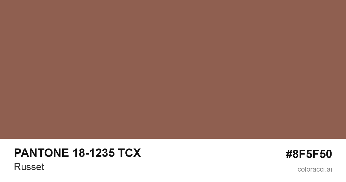 PANTONE 18-1235 TCX Russet color swatch #8F5F50
