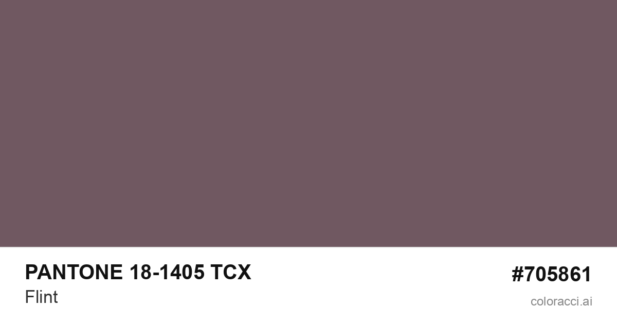 PANTONE 18-1405 TCX Flint color swatch #705861