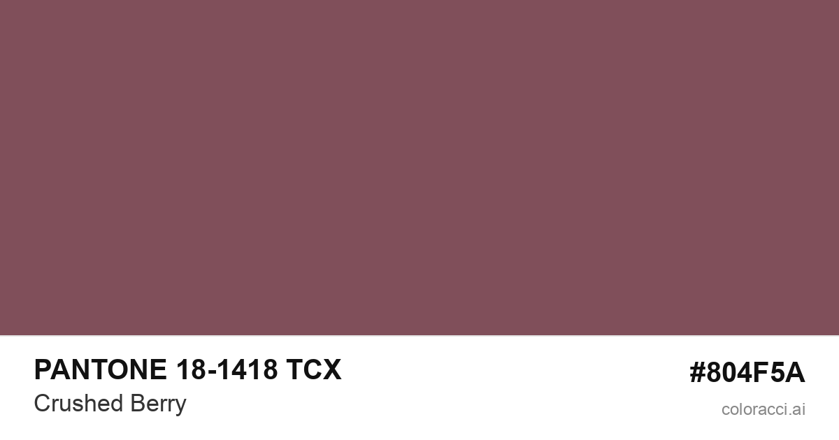 PANTONE 18-1418 TCX Crushed Berry color swatch #804F5A