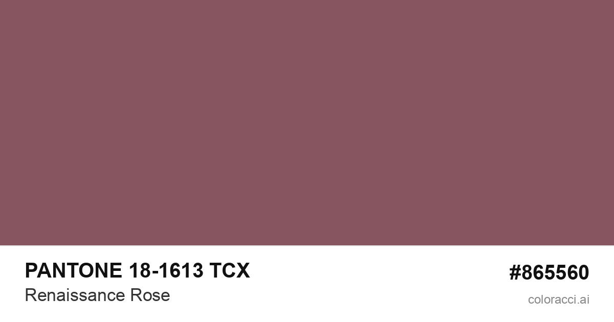 PANTONE 18-1613 TCX Renaissance Rose color swatch #865560