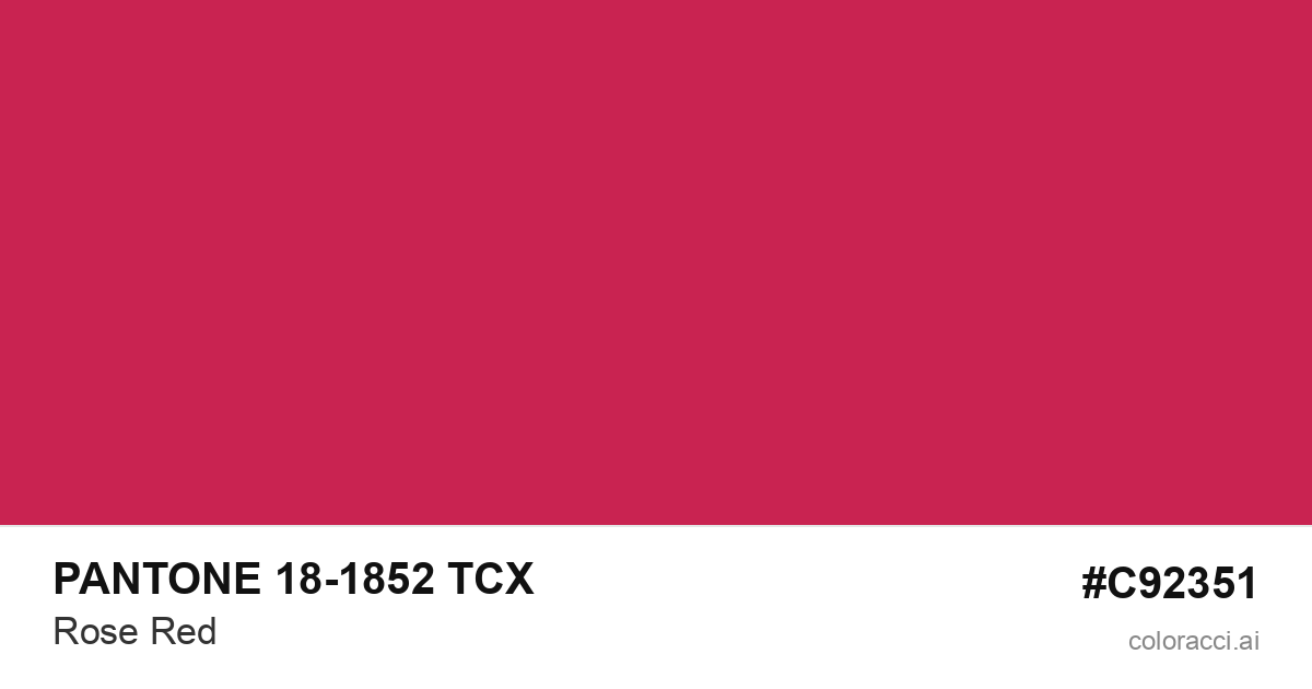 PANTONE 18-1852 TCX Rose Red color swatch #C92351