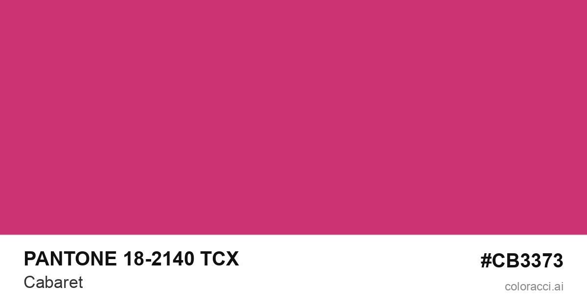 PANTONE 18-2140 TCX Cabaret color swatch #CB3373