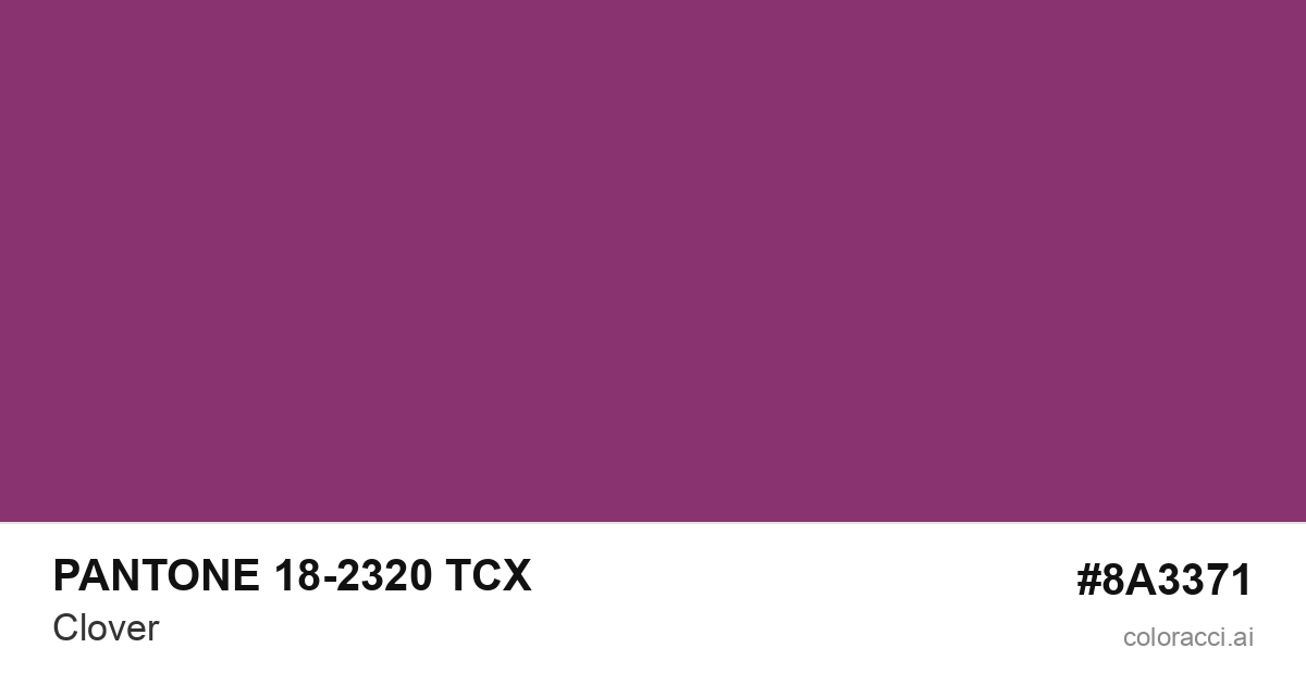PANTONE 18-2320 TCX Clover color swatch #8A3371
