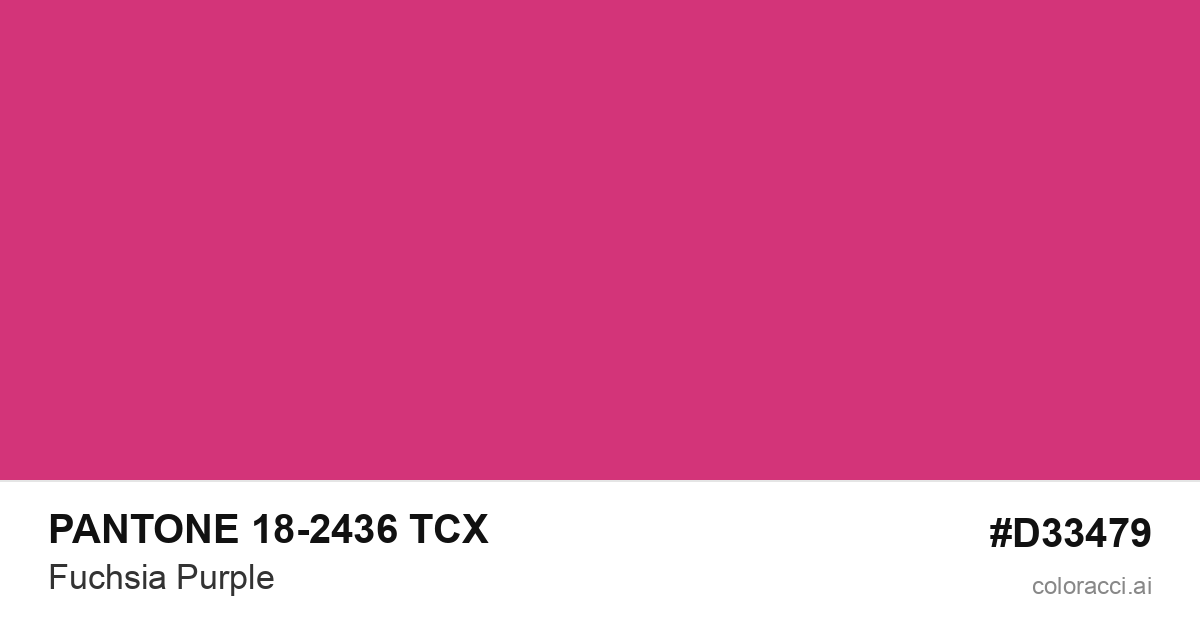 PANTONE 18-2436 TCX Fuchsia Purple color swatch #D33479