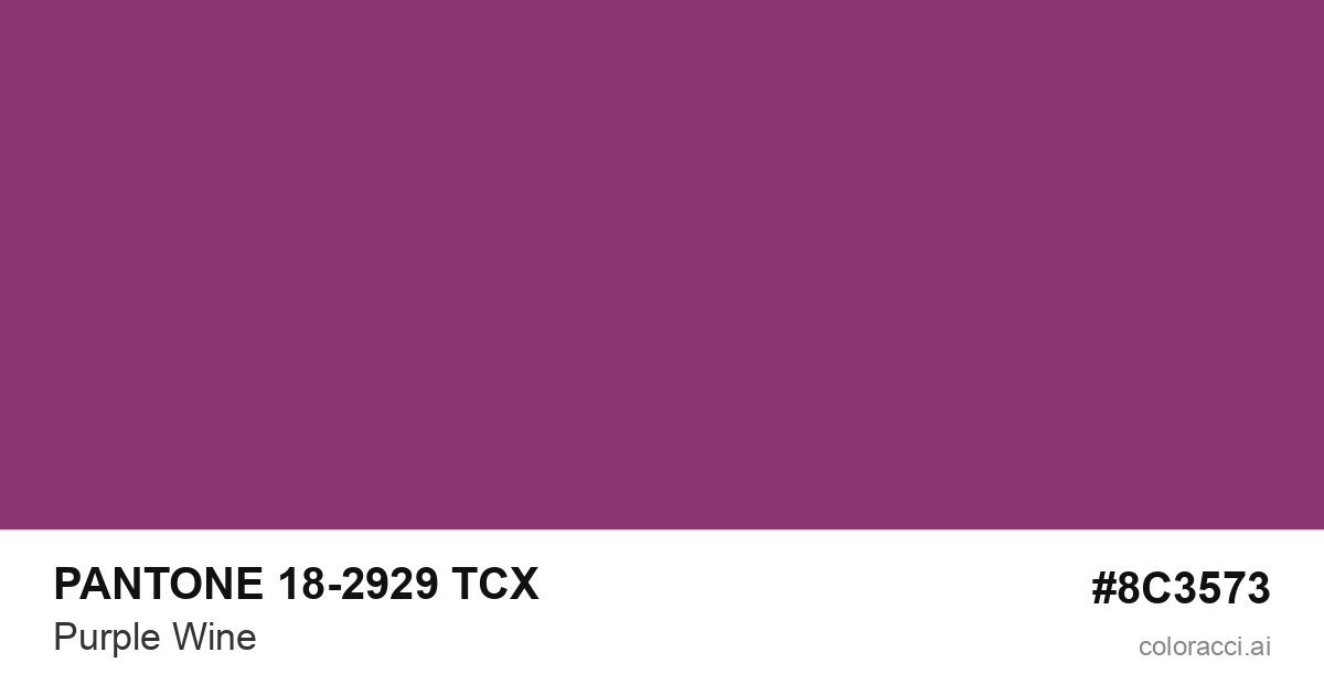 PANTONE 18-2929 TCX Purple Wine color swatch #8C3573