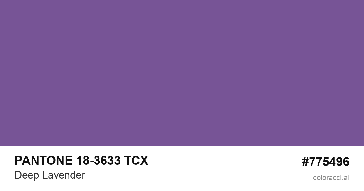 PANTONE 18-3633 TCX Deep Lavender color swatch #775496
