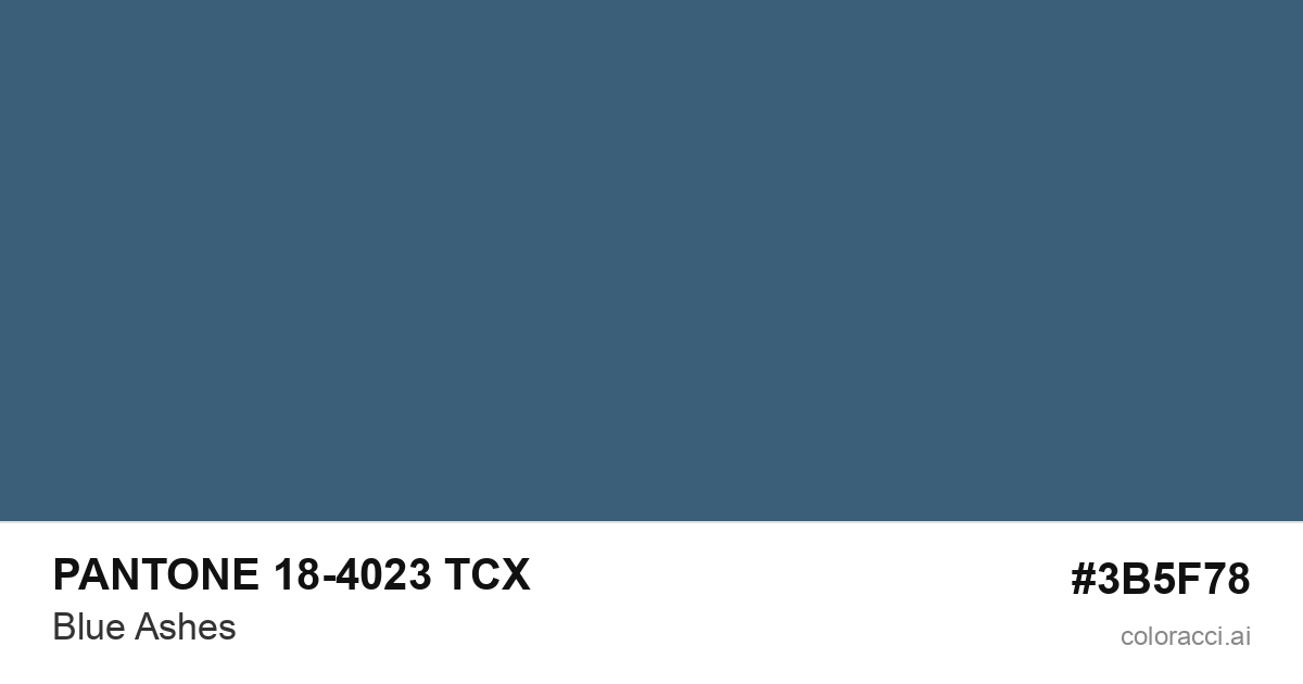 PANTONE 18-4023 TCX Blue Ashes color swatch #3B5F78