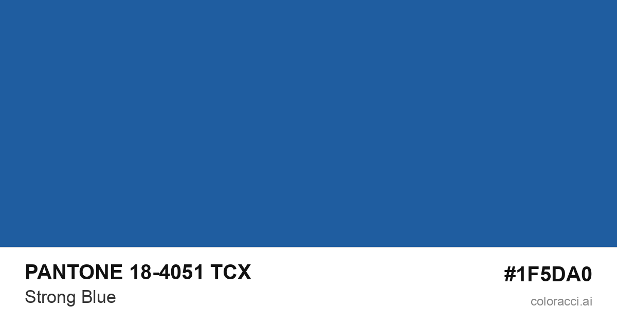 PANTONE 18-4051 TCX Strong Blue color swatch #1F5DA0