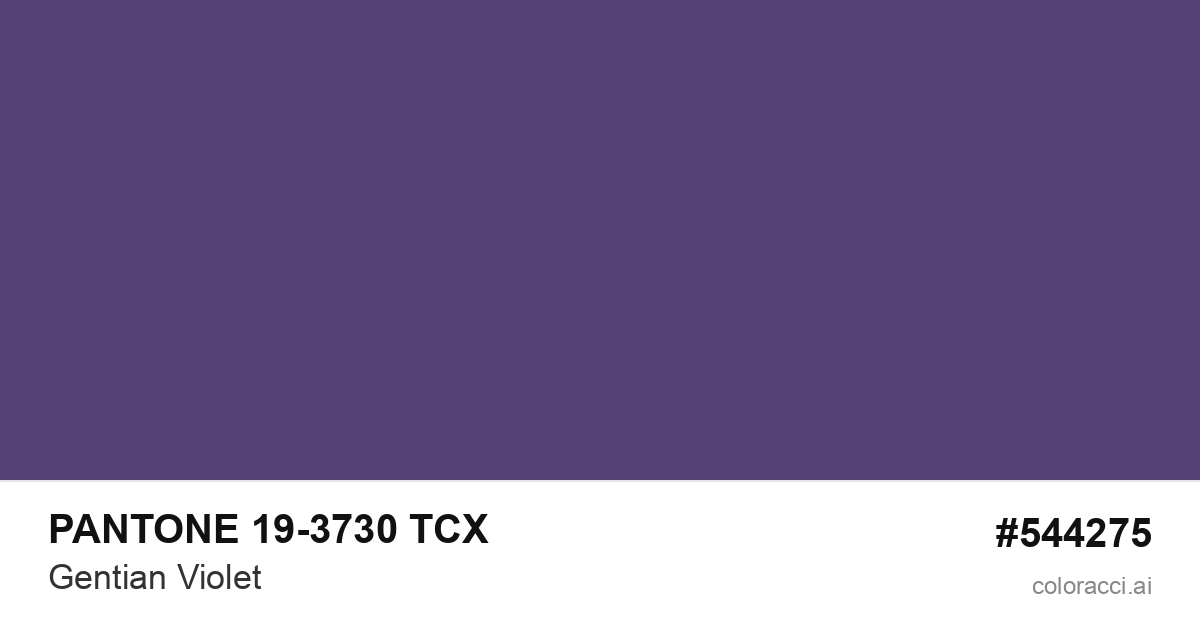 PANTONE 19-3730 TCX Gentian Violet color swatch #544275
