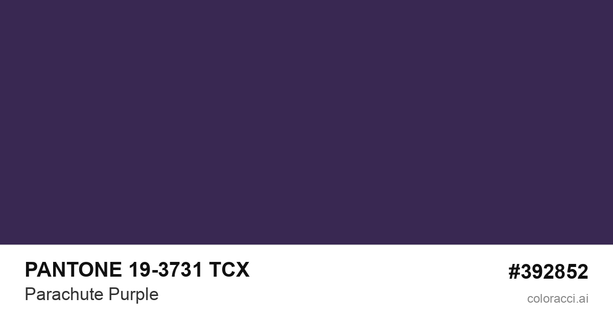 PANTONE 19-3731 TCX Parachute Purple color swatch #392852