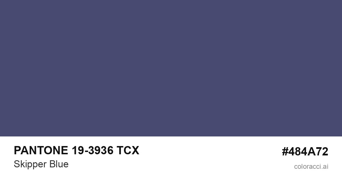 PANTONE 19-3936 TCX Skipper Blue color swatch #484A72