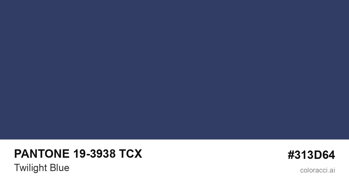PANTONE 19-3938 TCX Twilight Blue color swatch #313D64